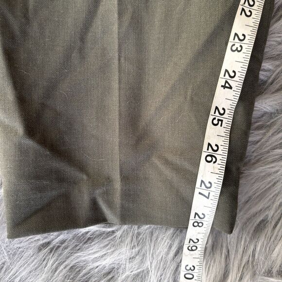 Lauren Ralph Lauren Pants Sz 10P Green Brown Wool Blend Trousers Career Work - Picture 11 of 12